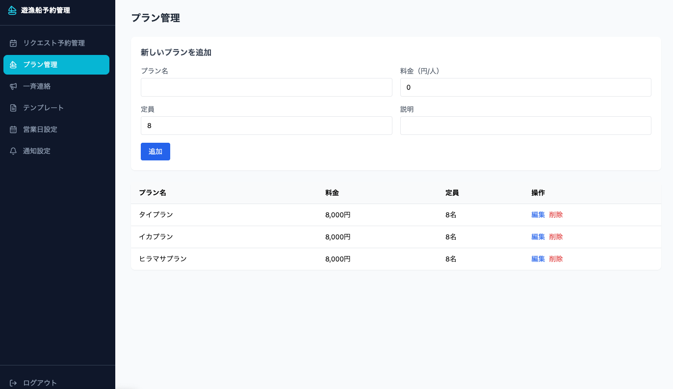 プラン管理